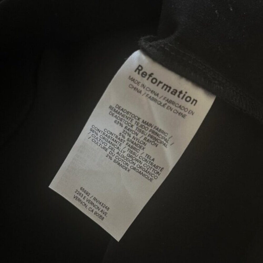 NEW Reformation Sadie Knit Mini Body-con Dress White Black  Contrast | size S - Picture 9 of 10